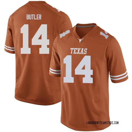 Men's Nike Aaron Butler Texas Longhorns Game Orange Mens Football College Jersey