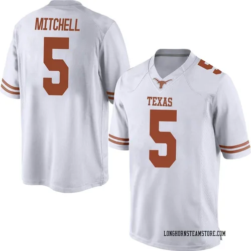 Men's Nike Adonai Mitchell Texas Longhorns Game White Mens Football College Jersey