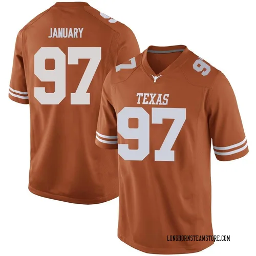 Men's Nike Alex January Texas Longhorns Replica Orange Mens Football College Jersey