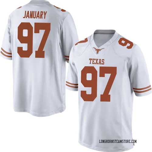 Men's Nike Alex January Texas Longhorns Replica White Mens Football College Jersey