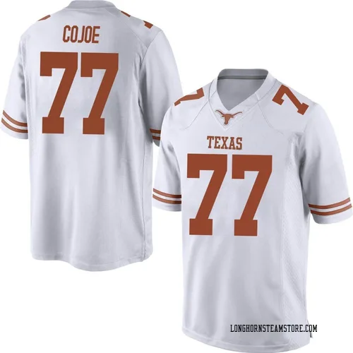Men's Nike Andre Cojoe Texas Longhorns Game White Mens Football College Jersey