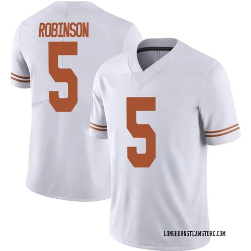 Men's Nike Bijan Robinson Texas Longhorns Limited White Alternate Football Jersey