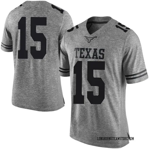 Men's Nike Bill Norton Texas Longhorns Limited Gray Mens Football College Jersey
