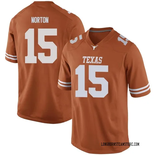 Men's Nike Bill Norton Texas Longhorns Replica Orange Mens Football College Jersey