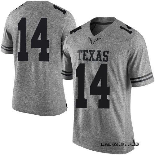 Men's Nike Brad Spence Texas Longhorns Limited Gray Mens Football College Jersey