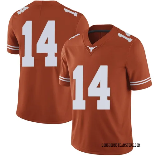 Men's Nike Brad Spence Texas Longhorns Limited Orange Mens Football College Jersey