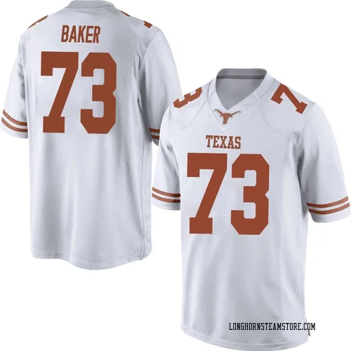 Men's Nike Brandon Baker Texas Longhorns Game White Mens Football College Jersey