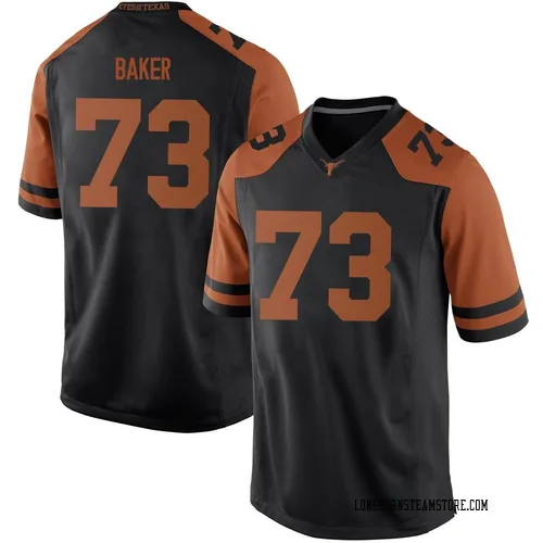 Men's Nike Brandon Baker Texas Longhorns Replica Black Mens Football College Jersey