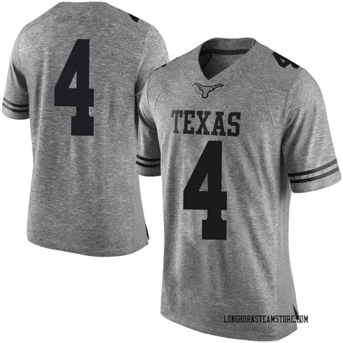 Men's Nike CJ Baxter Texas Longhorns Limited Gray Mens Football College Jersey