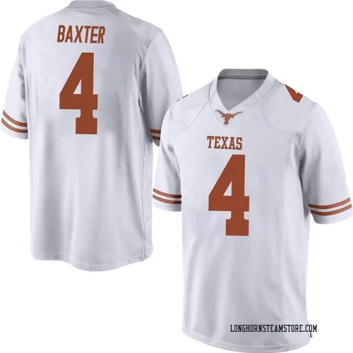 Men's Nike CJ Baxter Texas Longhorns Replica White Mens Football College Jersey