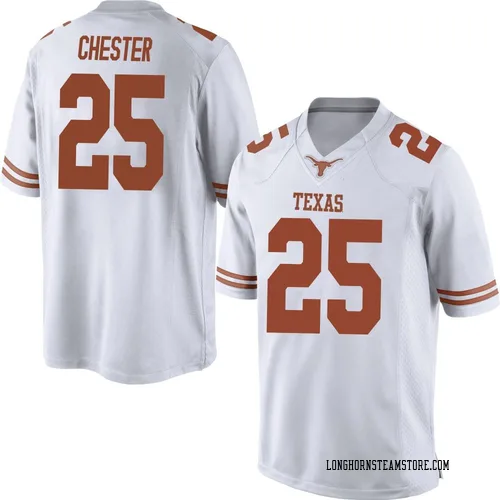 Men's Nike Caleb Chester Texas Longhorns Replica White Mens Football College Jersey