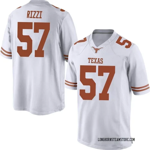 Men's Nike Christian Rizzi Texas Longhorns Game White Mens Football College Jersey