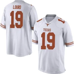 Men's Nike Cole Lourd Texas Longhorns Game White Mens Football College Jersey
