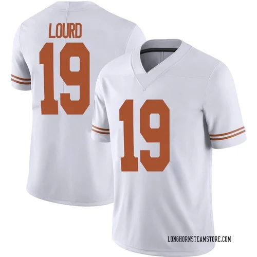 Men's Nike Cole Lourd Texas Longhorns Limited White Alternate Football Jersey