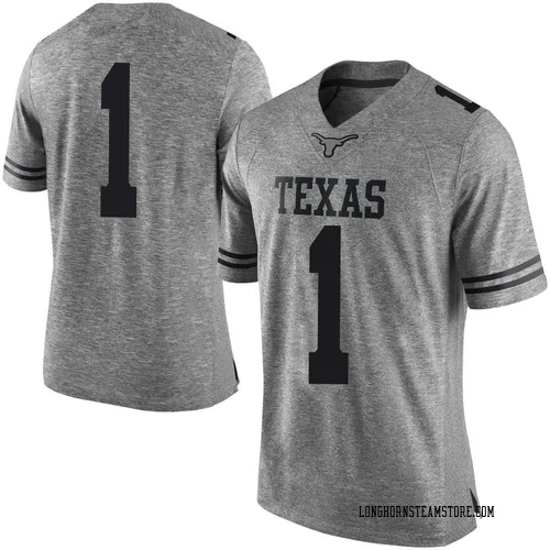 Men's Nike Colin Simmons Texas Longhorns Limited Gray Mens Football College Jersey
