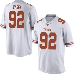 Men's Nike Colton Vasek Texas Longhorns Game White Mens Football College Jersey