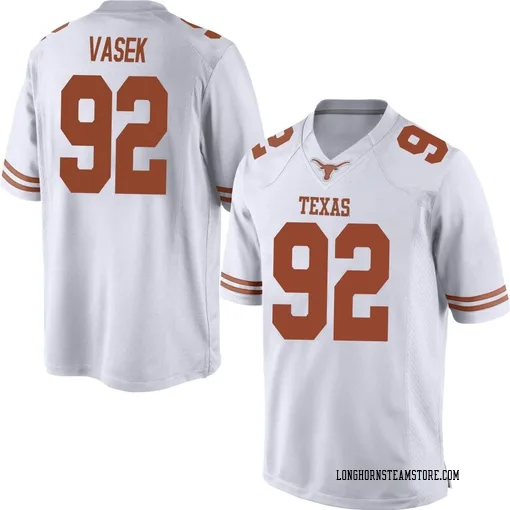 Men's Nike Colton Vasek Texas Longhorns Game White Mens Football College Jersey