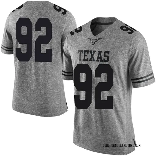 Men's Nike Colton Vasek Texas Longhorns Limited Gray Mens Football College Jersey