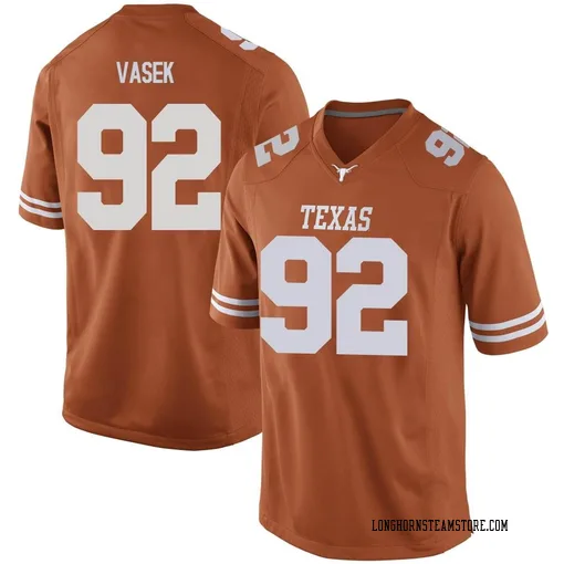 Men's Nike Colton Vasek Texas Longhorns Replica Orange Mens Football College Jersey