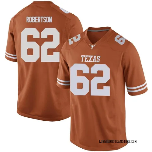 Men's Nike Connor Robertson Texas Longhorns Game Orange Mens Football College Jersey