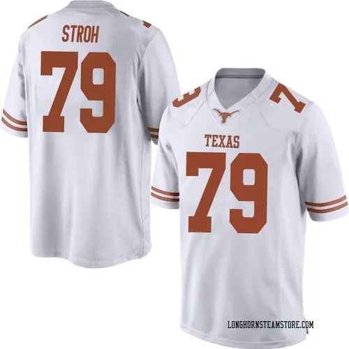 Men's Nike Connor Stroh Texas Longhorns Replica White Mens Football College Jersey