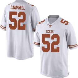 Men's Nike DJ Campbell Texas Longhorns Game White Mens Football College Jersey