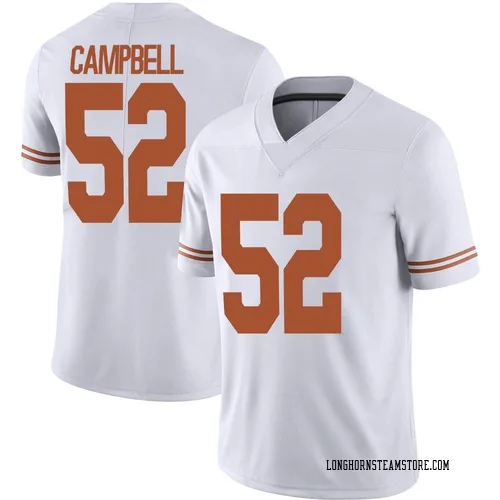 Men's Nike DJ Campbell Texas Longhorns Limited White Alternate Football Jersey