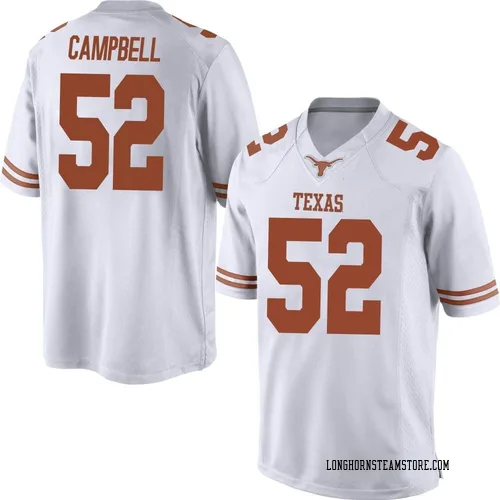 Men's Nike DJ Campbell Texas Longhorns Replica White Mens Football College Jersey