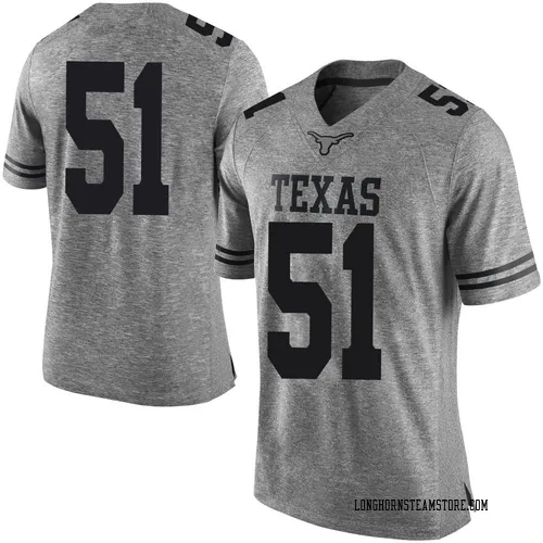Men's Nike Daniel Cruz Texas Longhorns Limited Gray Mens Football College Jersey