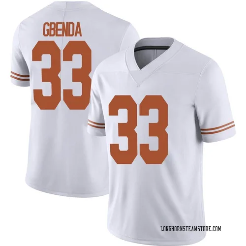 Men's Nike David Gbenda Texas Longhorns Limited White Alternate Football Jersey