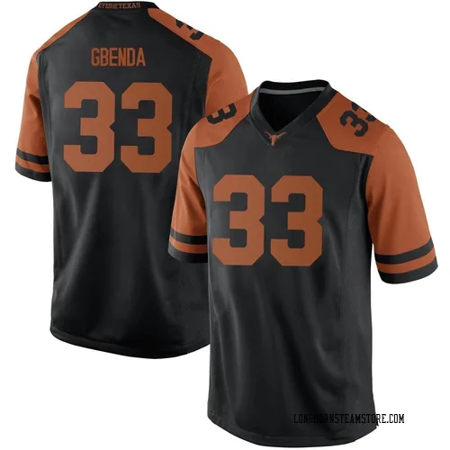 Men's Nike David Gbenda Texas Longhorns Replica Black Mens Football College Jersey