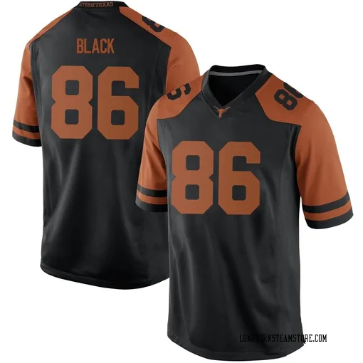Men's Nike Dorian Black Texas Longhorns Game Black Mens Football College Jersey