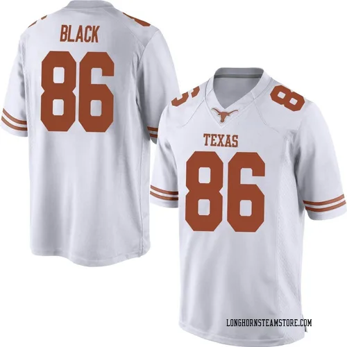 Men's Nike Dorian Black Texas Longhorns Game White Mens Football College Jersey