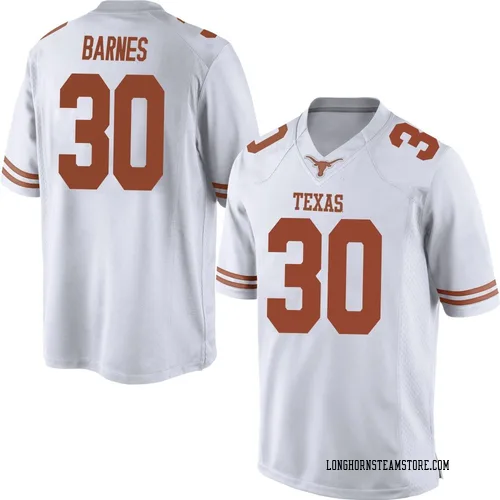 Men's Nike Elijah Barnes Texas Longhorns Replica White Mens Football College Jersey