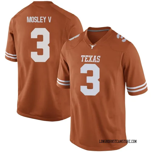 Men's Nike Emmett Mosley V Texas Longhorns Game Orange Mens Football College Jersey