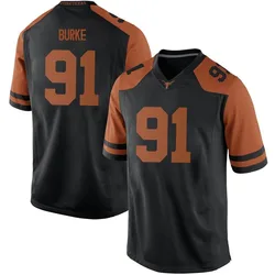 Men's Nike Ethan Burke Texas Longhorns Game Black Mens Football College Jersey