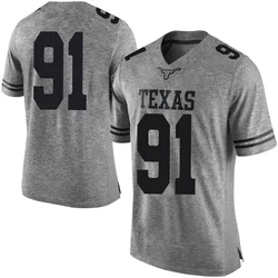 Men's Nike Ethan Burke Texas Longhorns Limited Gray Mens Football College Jersey