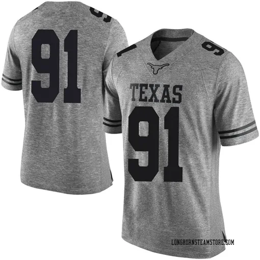 Men's Nike Ethan Burke Texas Longhorns Limited Gray Mens Football College Jersey