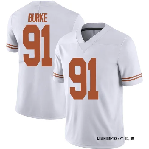 Men's Nike Ethan Burke Texas Longhorns Limited White Alternate Football Jersey