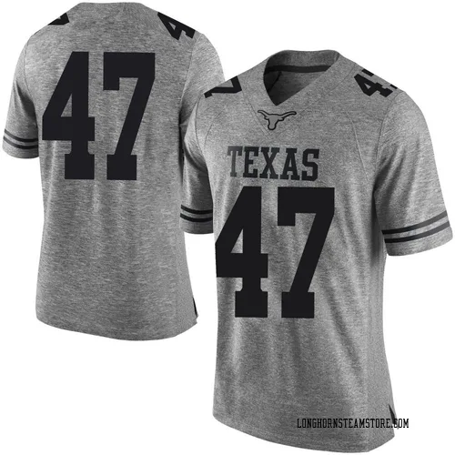 Men's Nike Gehrig Heil Texas Longhorns Limited Gray Mens Football College Jersey