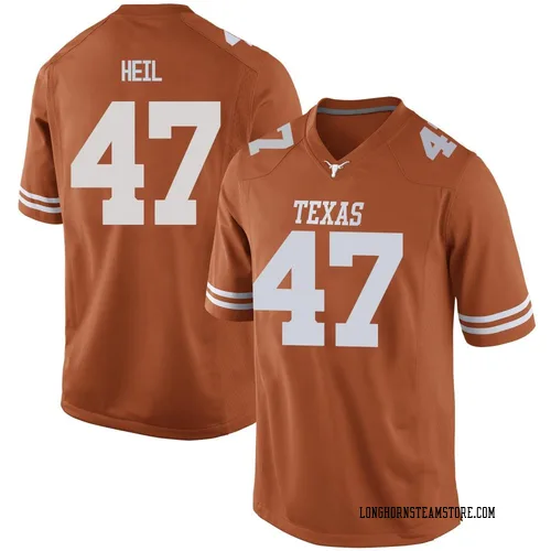 Men's Nike Gehrig Heil Texas Longhorns Replica Orange Mens Football College Jersey