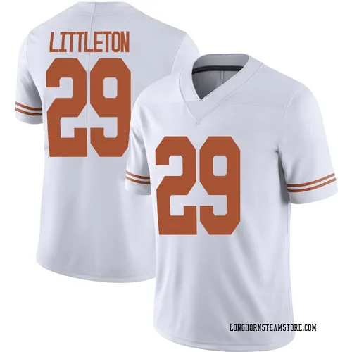 Men's Nike Graceson Littleton Texas Longhorns Limited White Alternate Football Jersey