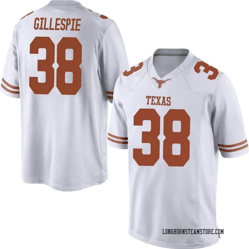 Men's Nike Graham Gillespie Texas Longhorns Game White Mens Football College Jersey