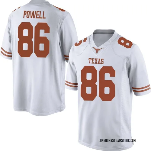 Men's Nike Hudson Powell Texas Longhorns Replica White Mens Football College Jersey
