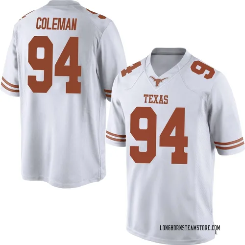Men's Nike Isaiah Coleman Texas Longhorns Game White Mens Football College Jersey