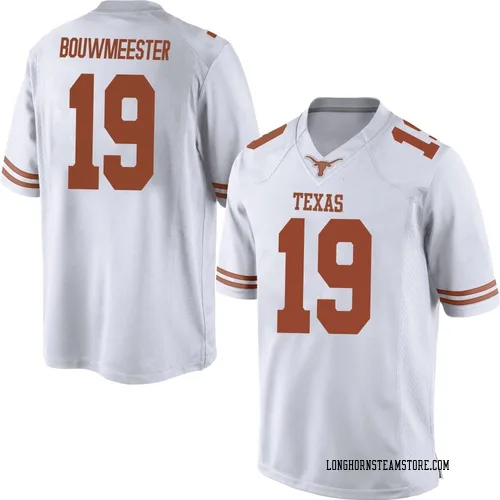 Men's Nike Jack Bouwmeester Texas Longhorns Replica White Mens Football College Jersey