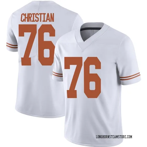 Men's Nike Jackson Christian Texas Longhorns Limited White Alternate Football Jersey
