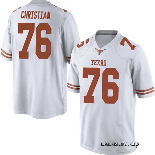 Men's Nike Jackson Christian Texas Longhorns Replica White Mens Football College Jersey