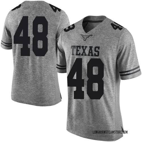 Men's Nike Jackson Duffey Texas Longhorns Limited Gray Mens Football College Jersey