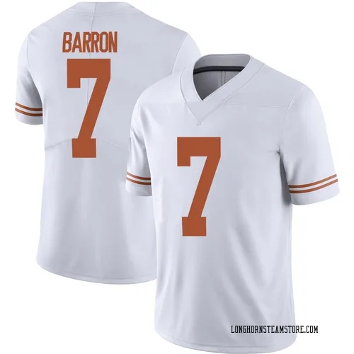 Men's Nike Jahdae Barron Texas Longhorns Limited White Alternate Football Jersey